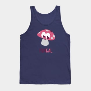 Fungal Fun Gal - Cute Mushroom-Themed Tee Tank Top